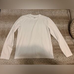 ALO Yoga conquer reform crewneck Men's White Long Sleeve Shirt size medium